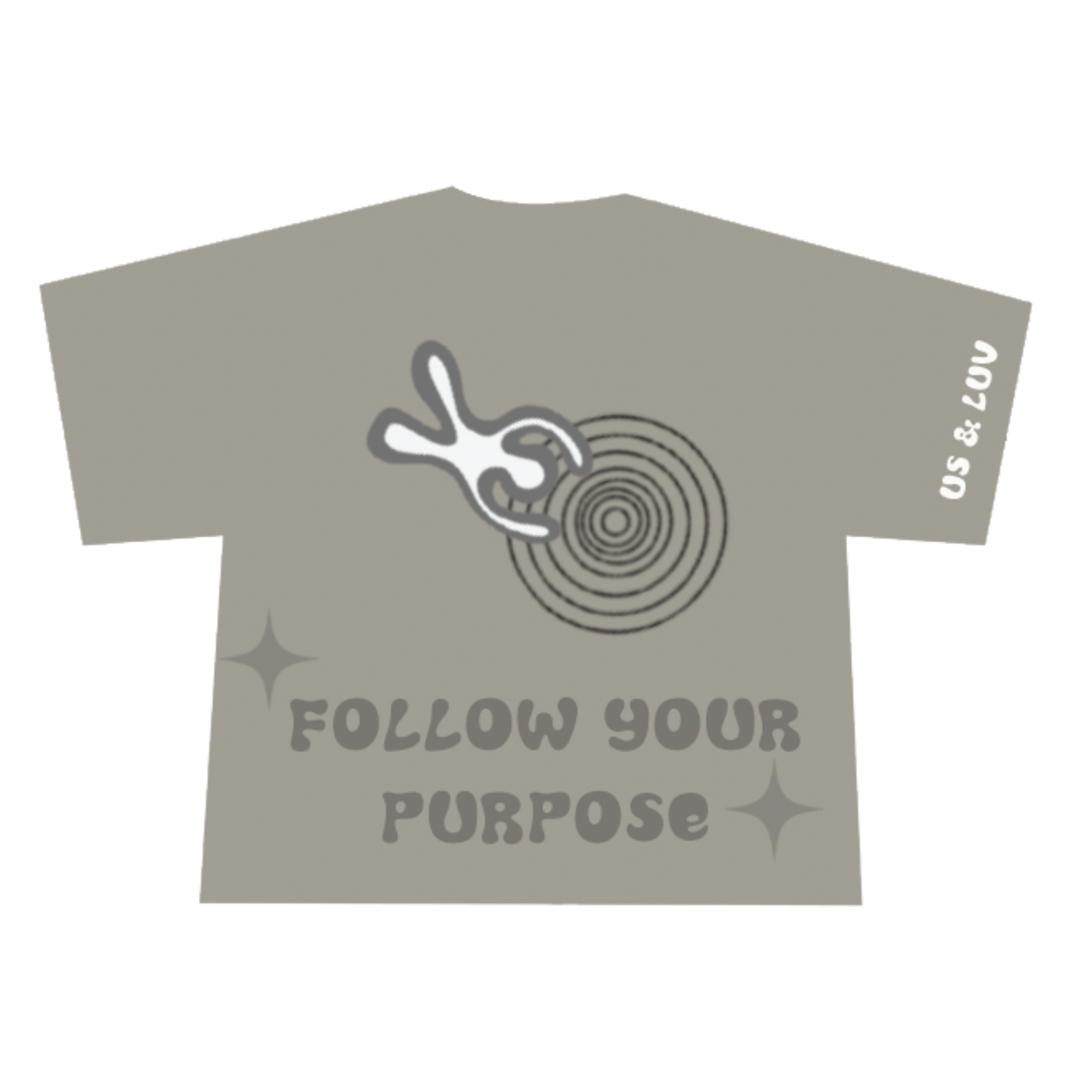 Boxy t-shirt, soft fabric, heavy weight, follow your purpose t-shirt