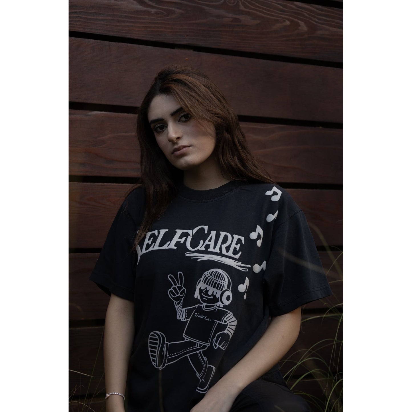 Self care Vintage black t-shirt