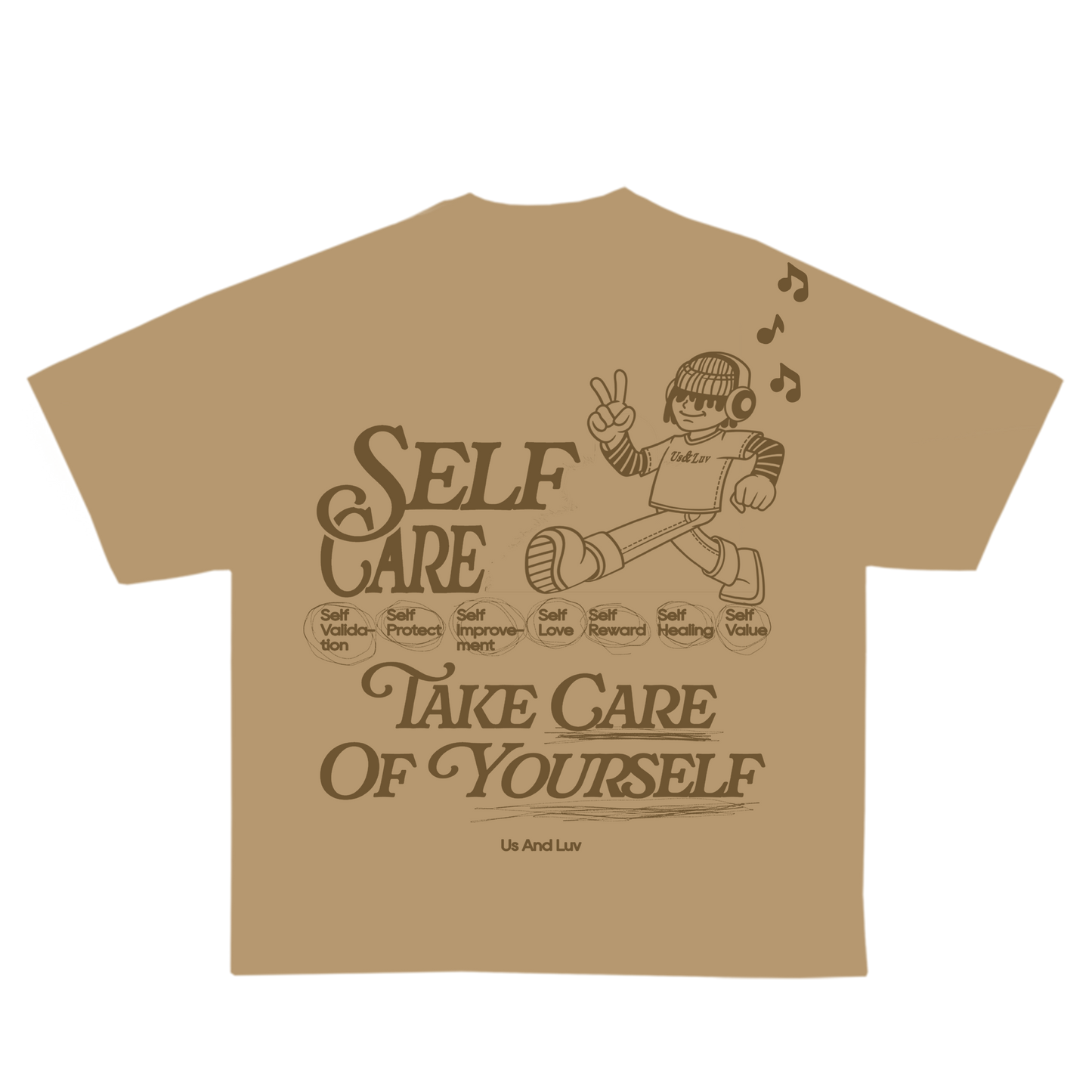 Brown Self Care t-shirt