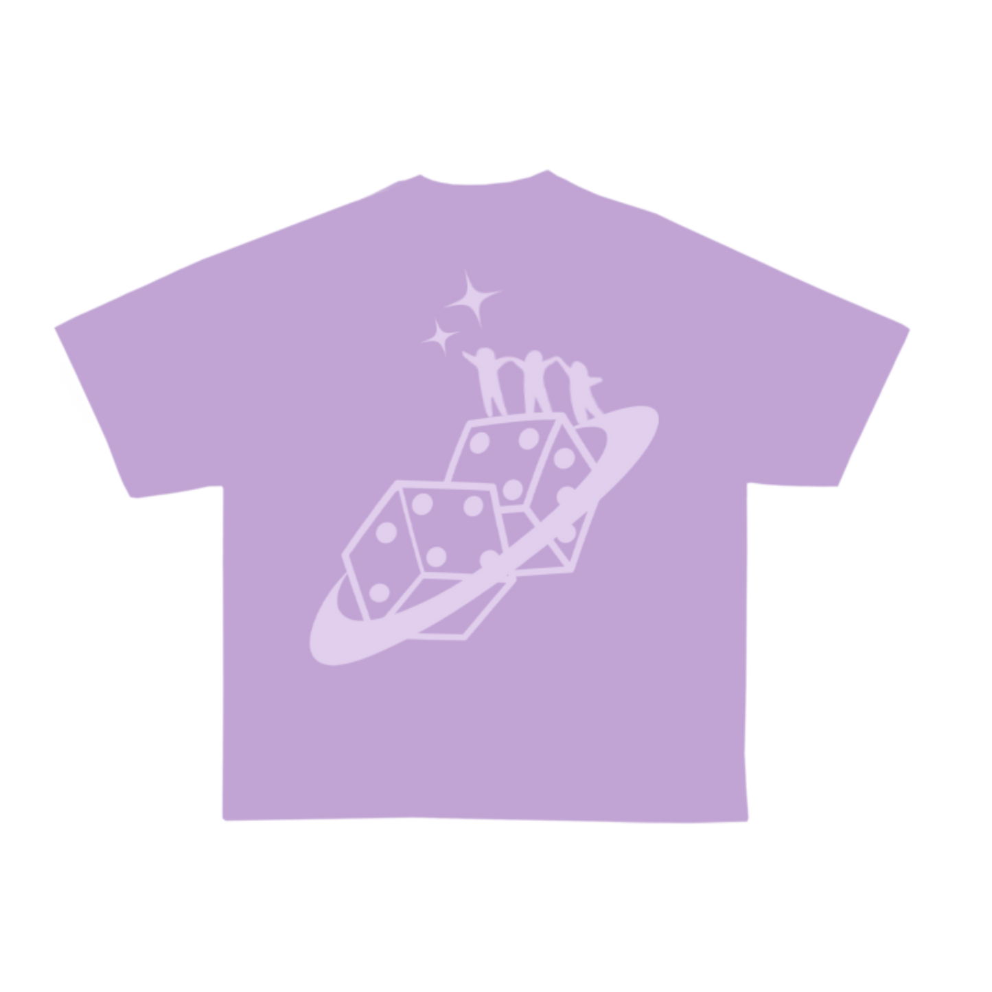 Lavender Saturn Dice t-shirt