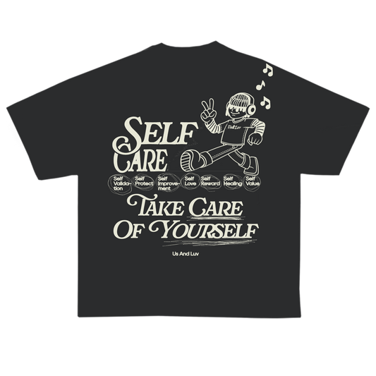 Self care Vintage black t-shirt