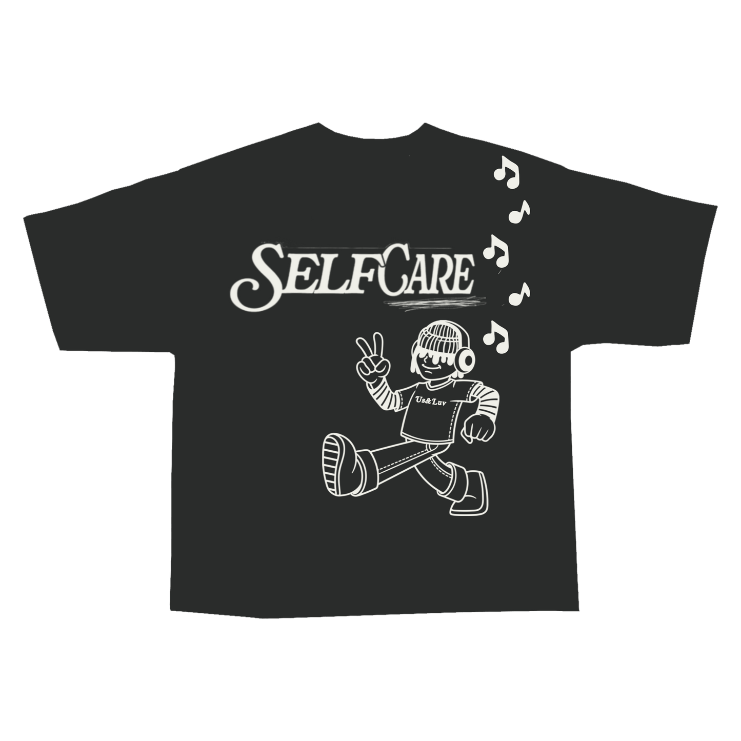 Self care Vintage black t-shirt